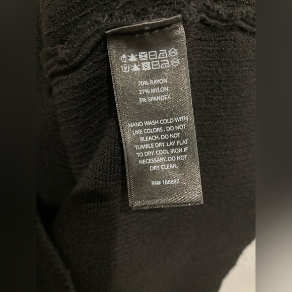 House Of Harlow Black Ribbed Feminine Mini Dress Neutral Contemporary Casual - Picture 7 of 9